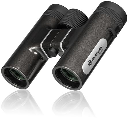 Bresser Kompakt-Fernglas 6x24 leicht und handlich mit 6-facher Vergrößerung, 154 m Sehfeld, Twist-up-Augenmuscheln, Dioptrienausgleich, Tasche