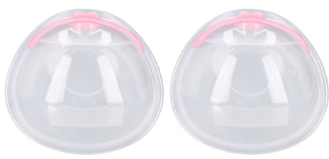 Breast Milk Collector, 2PCS Multifunctional Milk Collection Shells Automatic Collection Wearable Milk Catcher Spill Prevention Silicone Nursing Cups with Lids 11cm Length
