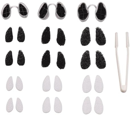 Filtre Nasal, Filtres Nasaux Ultra-respirants, Bouchons Nasaux pour Odeurs, Pollen, Poussière, Forme Ronde Petite + Moyenne + Grande, pour Emballage Familial de Tailles Mixtes