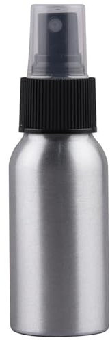 AMANDELIZABE Flacone spray da 50 ml, piccolo, 2 pezzi, in lega di alluminio, nebulizzatore, mini bottiglie vuote da riempire, per acqua, profumi, cosmetici, liquidi e oli essenziali