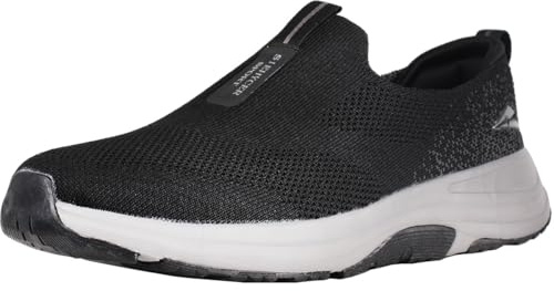 zpllsbratos Chaussure sans Lacets en Filet Aérées Baskets Basses Homme Noir Gris 40-46 Chaussures de Trek à Enfiler Sport Conduire Detente (Noir,42)