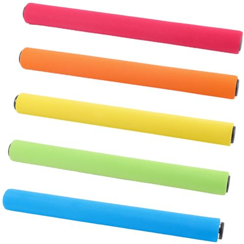 CREATCABIN 5 pz. Bastoni per Staffetta Atletica Leggera Colori Assortiti Bastoni per Staffetta Corsa Bastoni Schiuma per Staffetta Corsa Competizione Sportiva attività Squadra All'Aperto 30.5×3cm