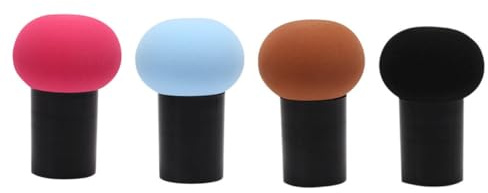 HINTRMENT Lot de 4 Houppettes à Poudre Forme Champignon, Coussin D'air Léger, Couleurs Aléatoires, pour Visage et Corps, Poudreuse Portable de Maquillage, Applicateur Couleur