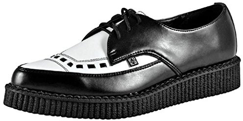 T.U.K. Pointed Creeper Lace-up - Scarpe da Uomo e Donna - Colore Bianco e Nero - Taglia EU38