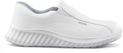 Artra Arica 6207 antiscivolo scarpe da lavoro bianche senza punta in acciaio, cibo, cucina, clinica, artigianato, SRC, bianco, 44 EU