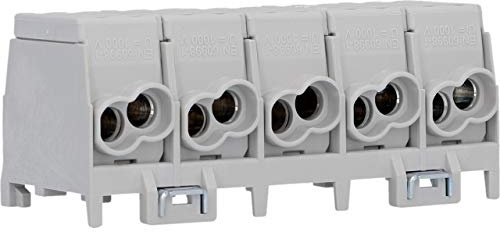 Unitec 40313 - Morsettiera di derivazione linea principale, 25 mm², 5 poli