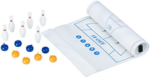 Playtastic 3in1-Tischspiele-Set mit Curling, Bowling & Shuffleboard (Wintersport)