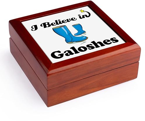 3dRose I Believe In Galoshes, Jewelry Box jb-105162-1