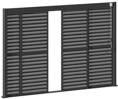 Hespéride - Persienne coulissante pour pergola bioclimatique Evora - 1 3 coté - 3,4 x 2,3m Blanc