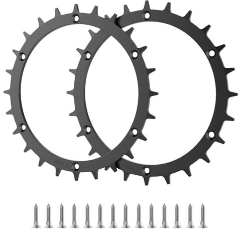 2 Set Mähroboter Spikes für Bosch Indego XS 300, M700, S 500, M + 700, S + 500, 170 mm Roboter-Rasenmäher Radspikes mit 12 Schrauben