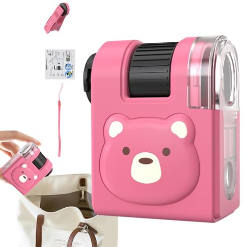 Juego de microscopio para niños, kit de microscopio 80X, juguetes científicos con luces LED, kit STEM de mano para actividad de experimento