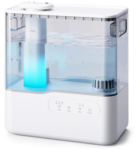 AROEVE Luftbefeuchter für Schlafzimmer 5L, Top-Fill Kaltnebel Humidifier mit Aroma Diffuser, 7-Farben Nachtlicht, Timer, 36H/25dB Leiser Ultraschall Raumluftbefeuchter für Baby, Kinderzimmer, Pflanzen