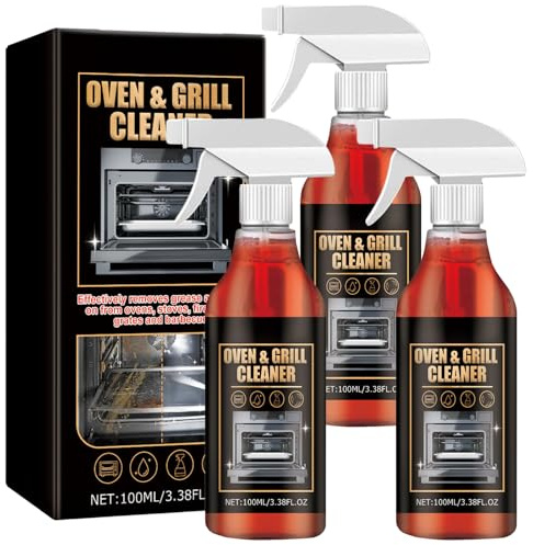 Oven Cleaner,Grill & Barbecue Cleaner,Oven Cleaner Heavy Duty Spray,Fast-Acting Professional Cleaning Spray,Heavy Duty Oven and Grill Cleaner FOR Microwave,Air fryer,Ovens,Grills,BBQ (3pcs)