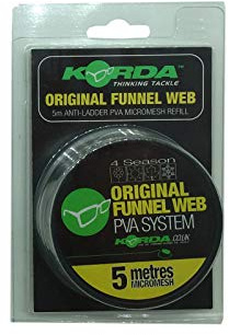 Korda Original Funnel Web MICROMESH Refill, 5m, Durable Mesh, Ideal for Carp Fishing, Compact and Efficient Design, Compatible with PVA System, Quick Dissolving in Water, Easy to Use and Economical