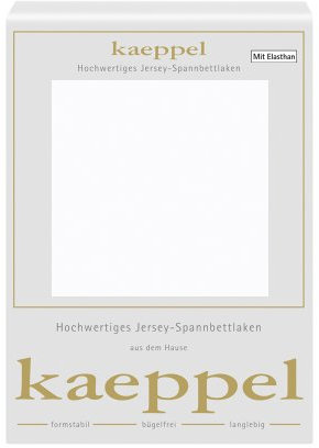 Kaeppel L-11671E-01L3-U5KS Spannbetttuch Single Jersey Mako Elastan, 180-200/200 cm