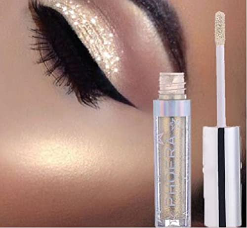 AQUAPURITY - PHOERA Magnificent Metals Waterproof Liquid Glitter & Glow Eyeshadow Palette Shimmer Long Lasting Cosmetic Metallic Eye Shadow Pigment Makeup (101 CREAM)