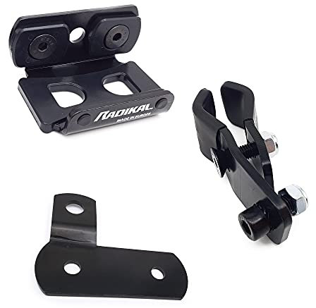 RADIKAL RK402 Staffa Antifurto Moto Bloccadisco RK10/RK14S/RK310S da Montare su Tubi e Viti