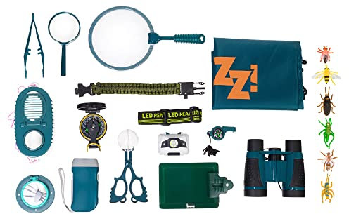 Levenhuk LabZZ SK30 Großes Überlebens-Kit mit 21 Zubehörteilen für Kinder zur Entwicklung von Fähigkeiten in den Bereichen Beobachtung, Erkundung und Orientierung