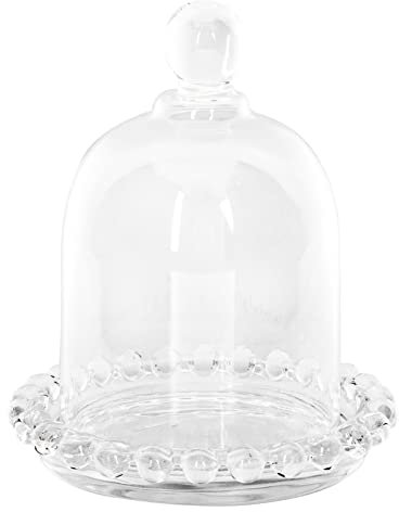Cabilock 1 Juego Cubierta De Cristal Puesto De Pasteles Campana De Exhibición De Pastelería Cubierta De Plato De Pastel Vasos De Postre Transparentes Mini Fiesta Limonada Rosario Vidrio
