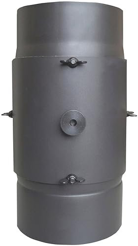 AdoroSol Vertriebs GmbH Feinstaubfilter Filter Kaminfilter Nachrüstkit mit DIBt-Zulassung 150 mm schwarz Verbindungsleitung