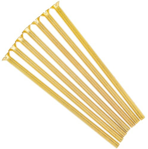 Evoges M3.5 x 75mm Long Flat Countersunk Slotted Head Electrical Machine Screws, Mild Steel, Brass, Pack of 10