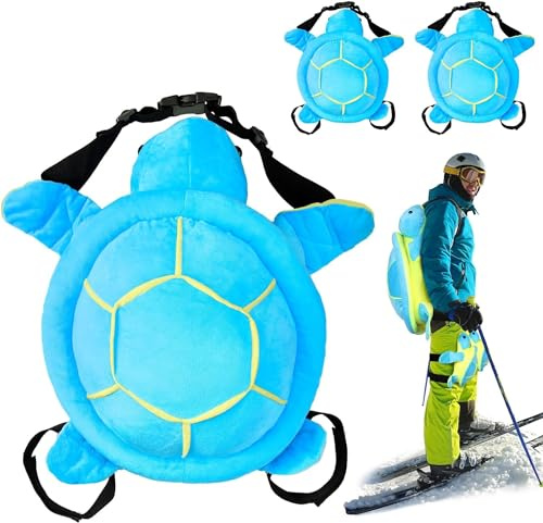 Lot de 3 Protections Tortue 3D pour Snowboard, Ski, Patinage - Coussin Mignon en Forme de Tortue pour Hanches - Genouillère Rembourrée pour Enfants et Adultes