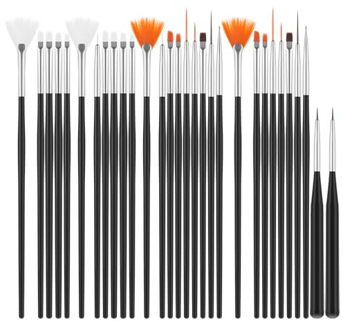 AOZUO 30 Pièces pinceau cuisine,pinceau patisserie,pinceau alimentaire patisserie pinceau de cuisine pinceaux de décoration de gâteaux fournitures de boulangerie pour la peinture fondant biscuits