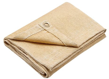 Couverture de Soudage Robuste, Couverture Anti Feu Jusqu'à 550 °C - 1000°C avec Œillets Métalliques, Couverture de Soudage Ignifuge pour La Soudure Professionnelle Et Robuste