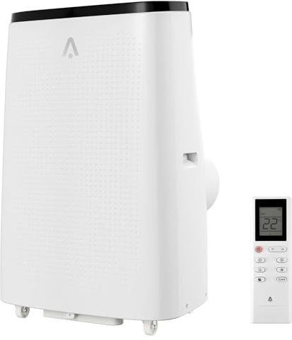 14000 BTU Portable Air Conditioner, with Remote Control 3 in-1 Ultra-Quiet Cooling, Dehumidifier & Fan for Rooms Up to 700 Sq. Ft. – Sleep Mode, 24H Timer & Windows Kit