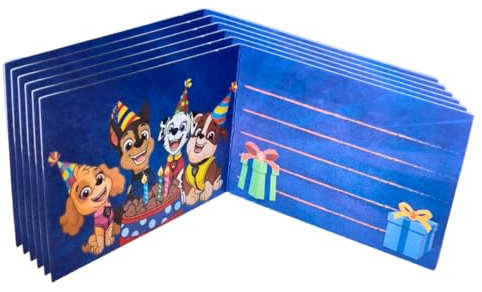 BeenSmile, Carte Invitation Anniversaire Pat Patrouille, Carte Invitation Anniversaire pour Garçons et Filles, Carte Invitation Anniversaire Enfant, Invite tes Amis à ta Fête la plus Amusante, 6U