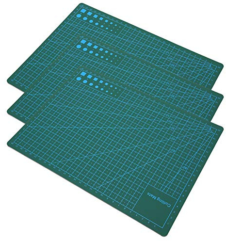 Xiuganpo Självläkande A4 Skärmatta 3-pack 8,7 X 11,8 Tum Halkfri Hantverksdyna med Rutnät för Modelltillverkning Gravering Scrapbooking Kontorsmaterial