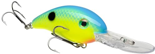 Strike King (HC3XD-561) Promodel Crankbait S3XD Fishing Lure, 561 - Chartreuse/Powder with Blue Back, 7/16 oz, Lifelike Eyes