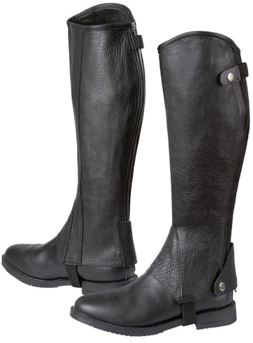 Covalliero 324030 - Gambali in ecopelle elastica, taglia S, colore: Nero