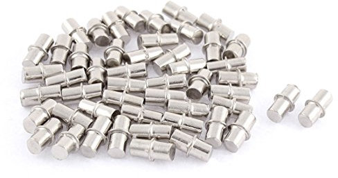 sourcing map 6mm x 14mm Möbel Kleiderschrank Hauswirtwaren Metall Bodenträger Pin 50 stk de DE de