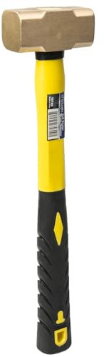 STKUSA Vorschlaghammer aus Messing, Fiberglas-Griff, mit komfortablem Griff, 0,9 kg