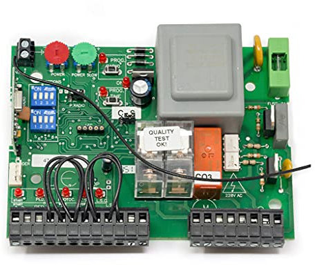 Plaque de commande plaque VDS EURO 230 M1 Tableau de commande pour moteurs coulissants, basculants contrepoids, barrières entre autres applications. Alimentation : 230 V CA.