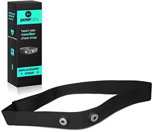 POWR LABS pulsmätare bröstrem ersättningsband för Wahoo Tickr Polar H7 Garmin HRM Coospo bröstrem – pulsmätare ersättningsrem (Powr Labs, M-XXL)
