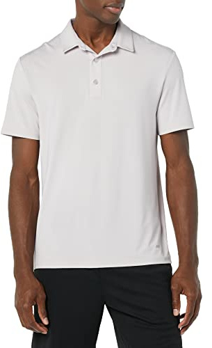 Amazon Essentials Men's Slim-Fit Quick-Dry Moisture Wicking Tech Stretch Short Sleeve Lightweight Golf Polo Shirt, Pale Lilac, Medium