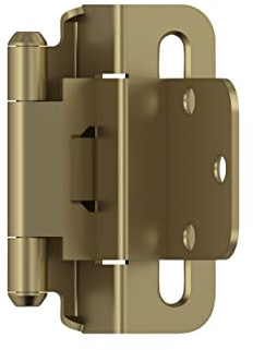 Amerock BPR7565BBZ Hinge, Golden Champagne, 3/8 inch (10mm) Inset