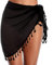 QEDBOJE 1 Stück Strandrock Sarong Damen Strand Wrap Chiffon mit Fransen