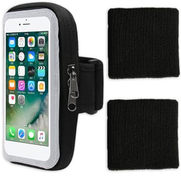 KGDUYC Bandas para el brazo - Brazalete para deportes al aire libre,con 2 brazaletes deportivos,brazalete para teléfono móvil, pulsera de fitness para correr,adecuado para varios teléfonos móviles
