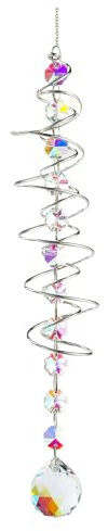 TYXHXTF Attrape-Soleils, Cristal Ornement Capteur, Prisme Attrape Soleil en Cristal Coloré en Spirale, pour Fenêtre Chambre et Jardin Noël Jour de fête Mariage (Rose)
