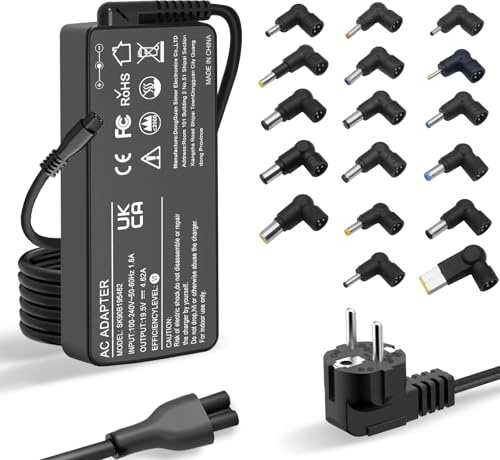 ZJWDATG 90W Universel Chargeur Compatible avec HP Acer ASUS Dell Lenovo Toshiba Sony Fujitsu Gateway Chromebook d'alimentation avec 17 Conseils