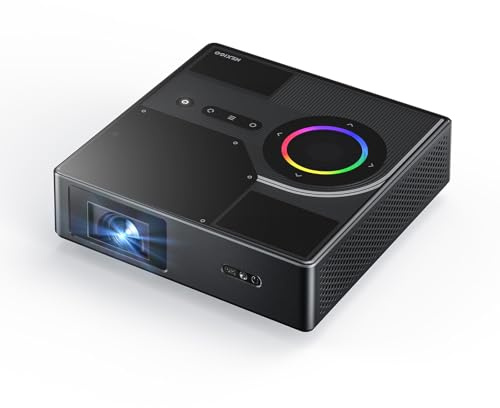 NexiGo Nova Mini, Proyector Láser Portátil, 1080p FHD, 1200 Lúmenes, Contraste 15000:1 con SAE, 3D, Configuración Automática, Pantalla de 150, Audio Dolby de 8W