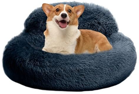 Acunny Cama Cómoda para Perros - Cama De Donut para Mascotas - Sofá para Mascotas Lavable con Bordes Elevados para Dormir Nocturno Descanso Diario Y Relajación En Interiores Hogar