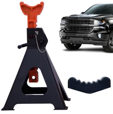 Caballete de coche | Elevación segura para coche con capacidad de 3 toneladas – Soporte de seguridad multifuncional – para garaje, casa, viajes, taller, campaña, caravanas, camiones, RV, moto exterior
