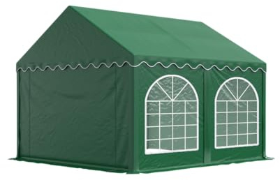 Tente Barnum de Réception 3x4 m Bâches PVC 750 N Vert Cadre de Sol Jardin