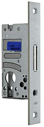 BKS Riegelschloss/Zusatzschloss mit 35mm Dornmaß, Stulp: 24 x 160mm, DIN Links/Rechts verwendbar incl. SN Montageset