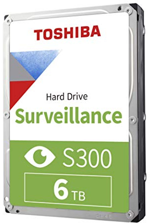 Toshiba S300 6TB Surveillance 3.5Zoll Interne Festplatte - SATA 6 Gb/s 7200 RPM 256MB Cache (HDWT360UZSVAR)