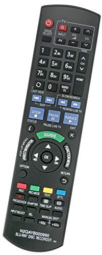 ALLIMITY N2QAYB000986 Remplacement de la télécommande pour Panasonic Blu-Ray Player DMR-BCT940EG DMR-BST845EG DMR-BWT745 DMR-BCT740EG DMR-BCT84EN DMR-BCT940 DMR-BST745EG DMR-BST940EG DMR-BWT745EC